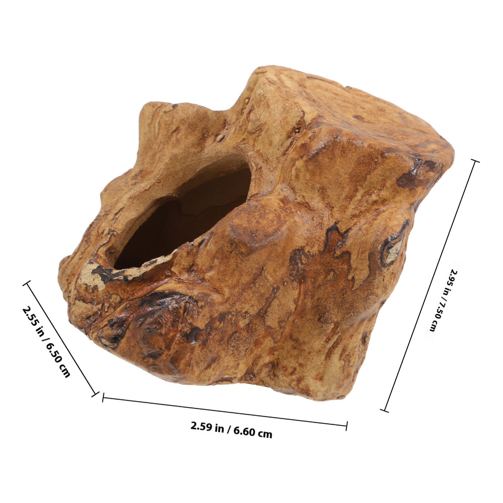 Natural Look Ceramic Fish Tank - Hide Cave Ceramic ulasan dan harga