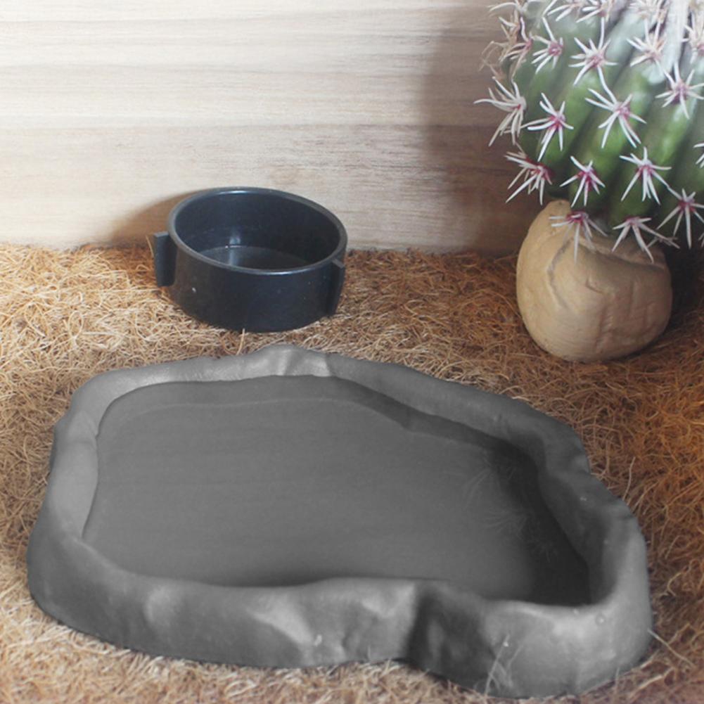 Reptile Feeder Plastic Imitati - Water Dish Reptile ulasan dan harga