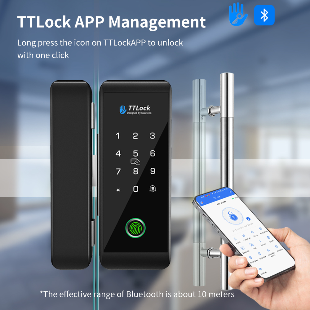 TTLOCK Smart Glass lock Finger - Glass Door Hinge ulasan dan harga