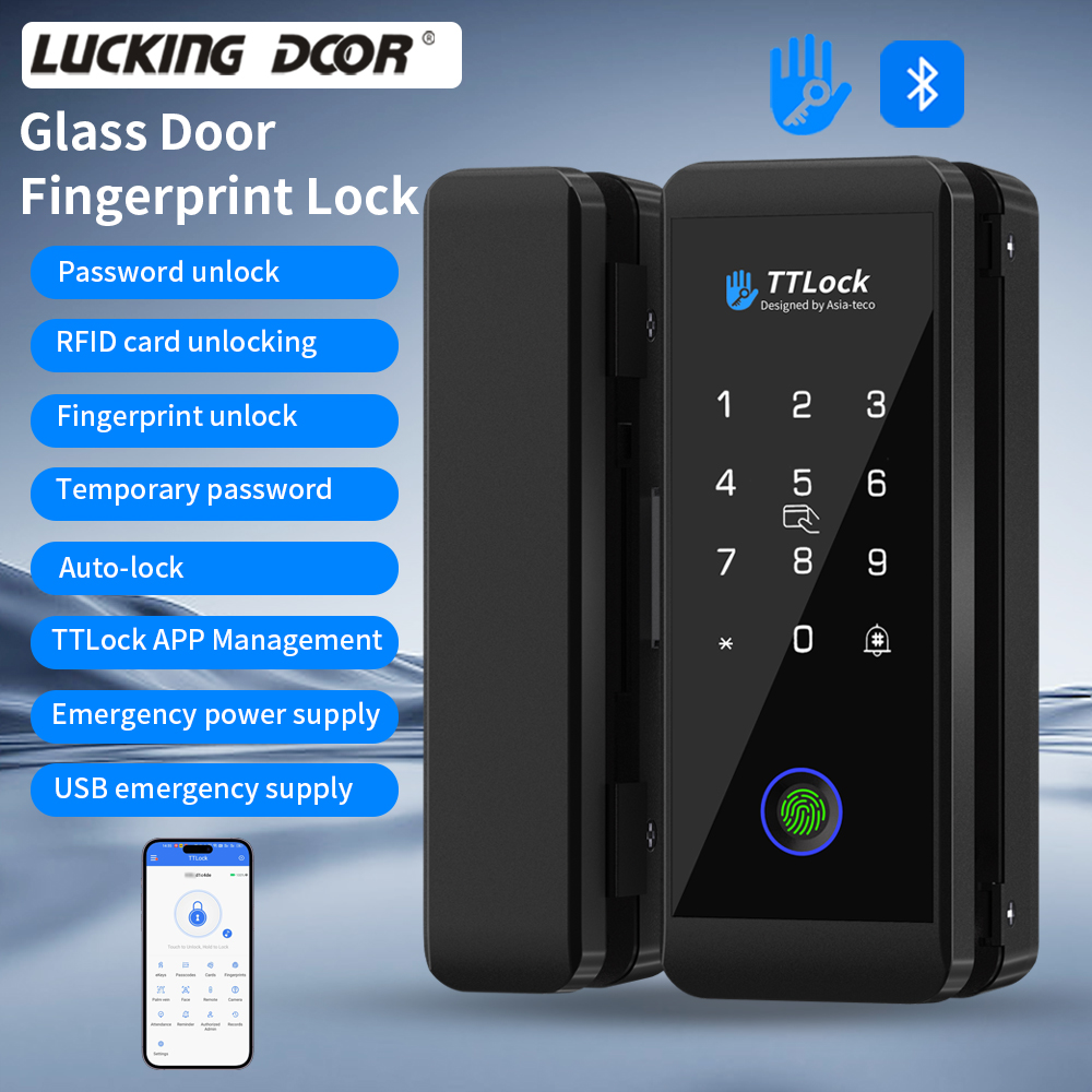 TTLOCK Smart Glass lock Finger - Glass Door Hinge ulasan dan harga